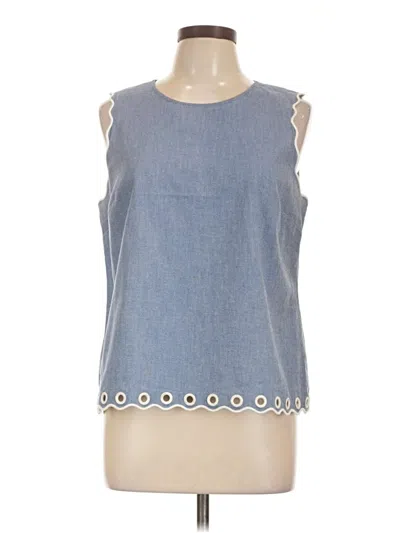 Pre-owned Jcrew Sleeveless Blouse In Blue