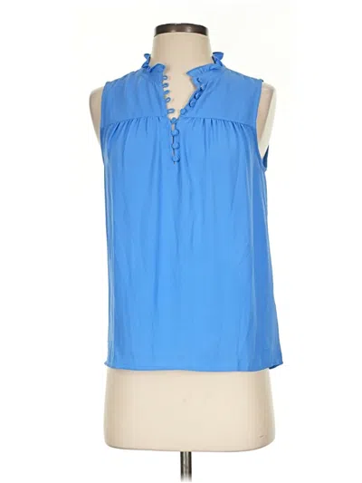 Pre-owned Jcrew Sleeveless Blouse In Blue
