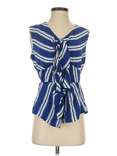 Pre-owned Jcrew Sleeveless Blouse In Blue