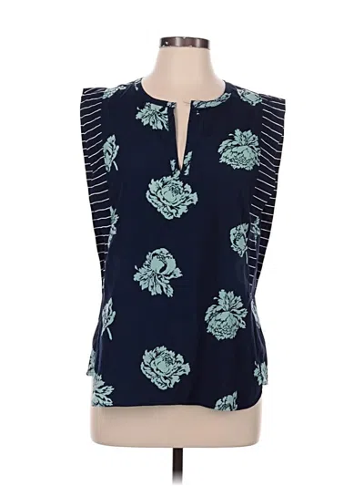Pre-owned Jcrew Sleeveless Blouse In Blue