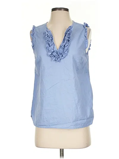 Pre-owned Jcrew Sleeveless Blouse In Blue