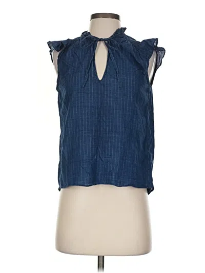 Pre-owned Jcrew Sleeveless Blouse In Blue