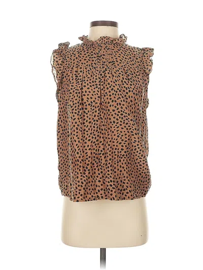 Pre-owned Jcrew Sleeveless Blouse In Brown