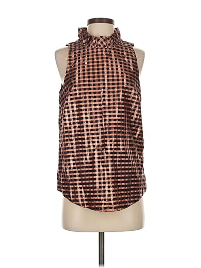 Pre-owned Jcrew Sleeveless Blouse In Brown