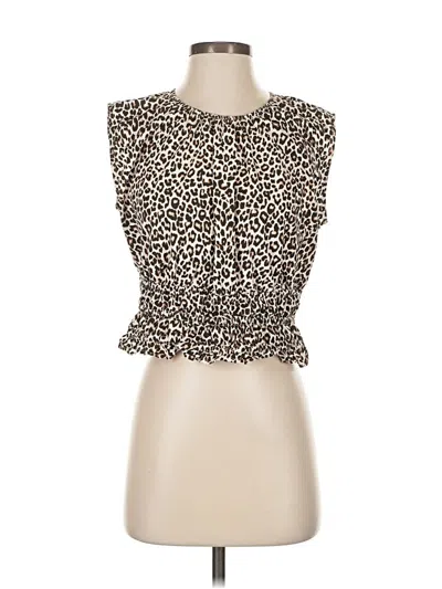 Pre-owned Jcrew Sleeveless Blouse In Brown
