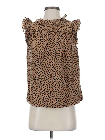 Pre-owned Jcrew Sleeveless Blouse In Brown