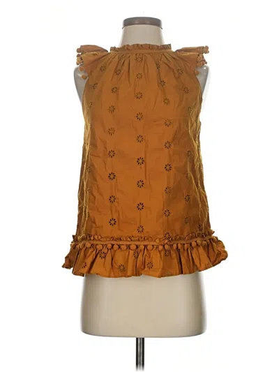 Pre-owned Jcrew Sleeveless Blouse In Brown