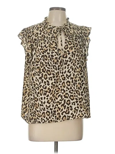 Pre-owned Jcrew Sleeveless Blouse In Brown