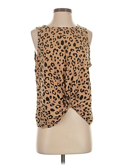 Pre-owned Jcrew Sleeveless Blouse In Brown