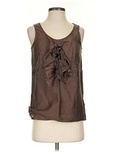 Pre-owned Jcrew Sleeveless Blouse In Brown