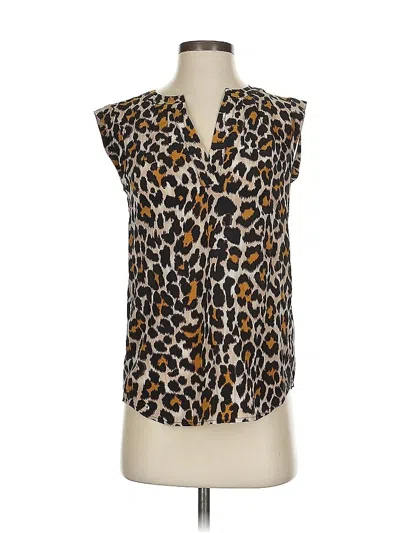 Pre-owned Jcrew Sleeveless Blouse In Brown