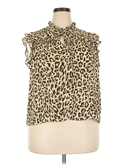 Pre-owned Jcrew Sleeveless Blouse In Brown