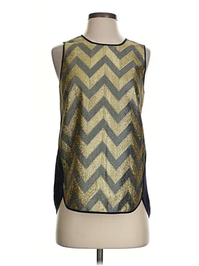 Pre-owned Jcrew Sleeveless Blouse In Gold