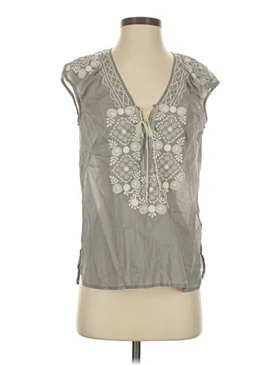Pre-owned Jcrew Sleeveless Blouse In Gray