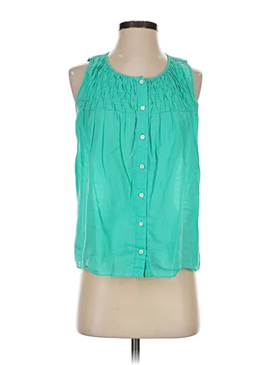 Pre-owned Jcrew Sleeveless Blouse In Green