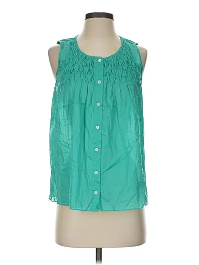Pre-owned Jcrew Sleeveless Blouse In Green