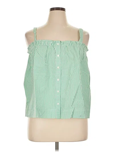 Pre-owned Jcrew Sleeveless Blouse In Green
