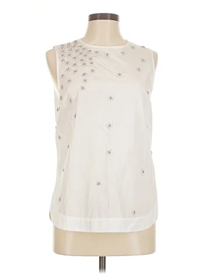 Pre-owned Jcrew Sleeveless Blouse In Ivory