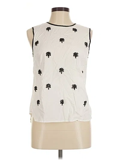 Pre-owned Jcrew Sleeveless Blouse In Ivory