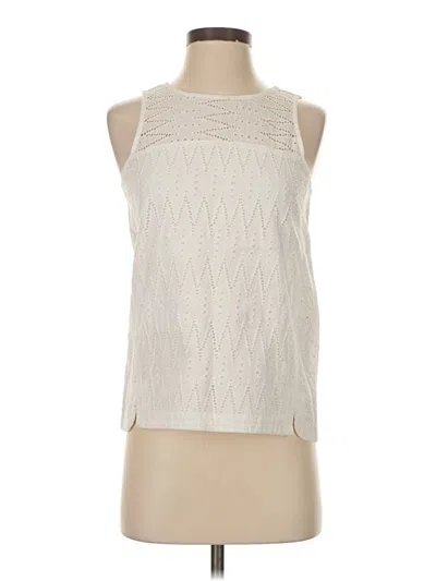 Pre-owned Jcrew Sleeveless Blouse In Ivory