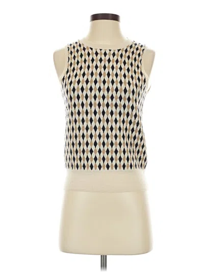 Pre-owned Jcrew Sleeveless Blouse In Ivory