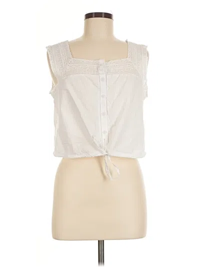 Pre-owned Jcrew Sleeveless Blouse In Ivory