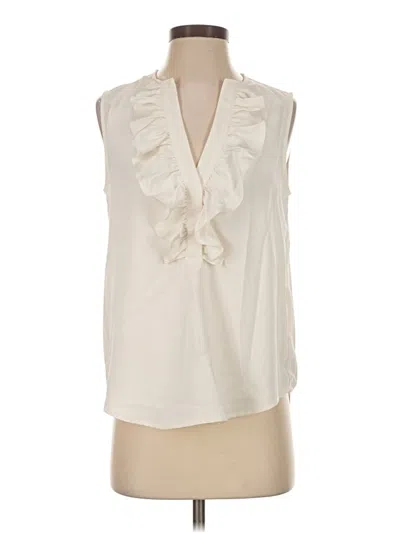 Pre-owned Jcrew Sleeveless Blouse In Ivory