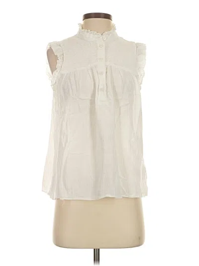 Pre-owned Jcrew Sleeveless Blouse In Ivory
