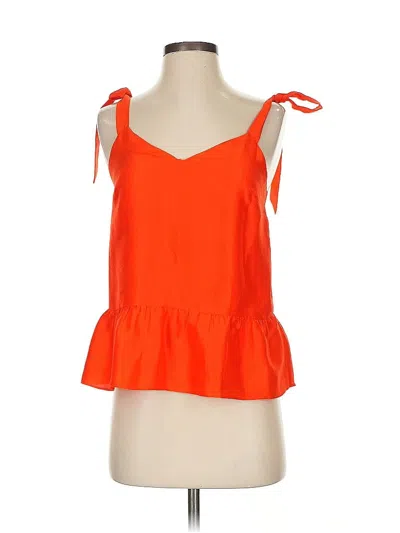 Pre-owned Jcrew Sleeveless Blouse In Orange