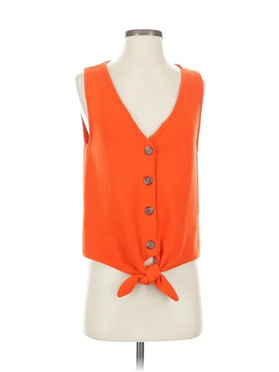Pre-owned Jcrew Sleeveless Blouse In Orange