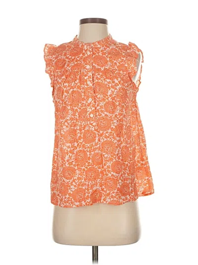 Pre-owned Jcrew Sleeveless Blouse In Orange