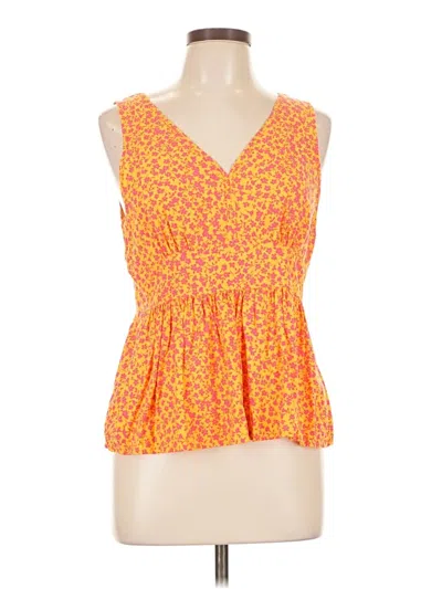 Pre-owned Jcrew Sleeveless Blouse In Orange