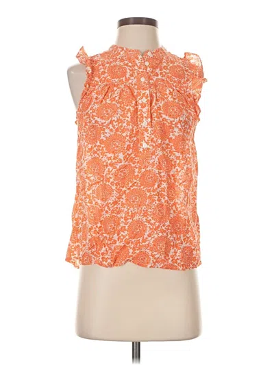 Pre-owned Jcrew Sleeveless Blouse In Orange