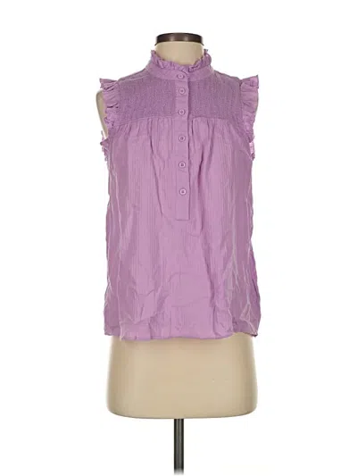 Pre-owned Jcrew Sleeveless Blouse In Purple