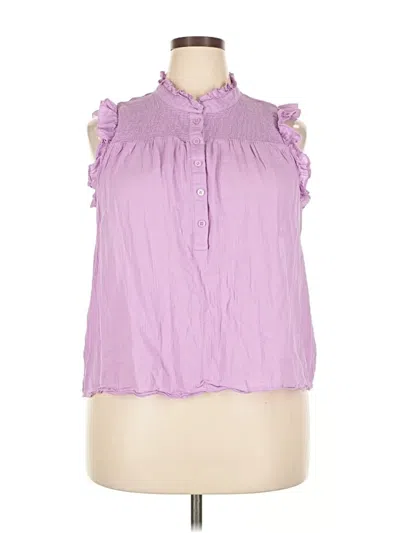 Pre-owned Jcrew Sleeveless Blouse In Purple
