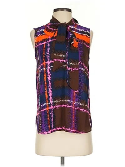 Jcrew Sleeveless Blouse In Purple