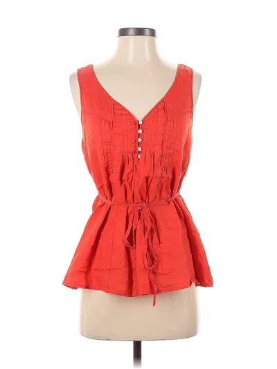 Pre-owned Jcrew Sleeveless Blouse In Red