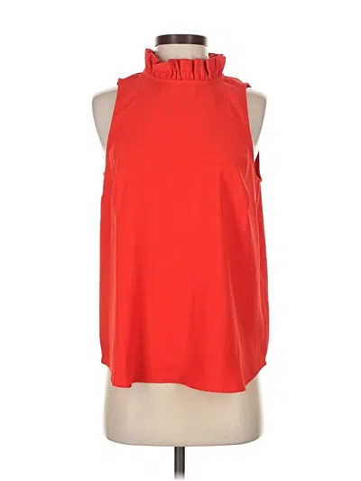 Pre-owned Jcrew Sleeveless Blouse In Red