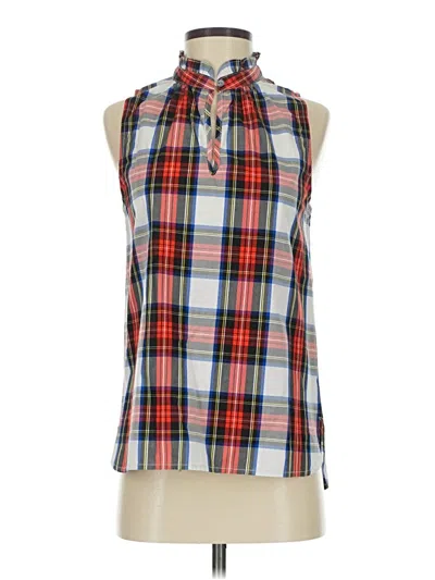 Pre-owned Jcrew Sleeveless Blouse In Red