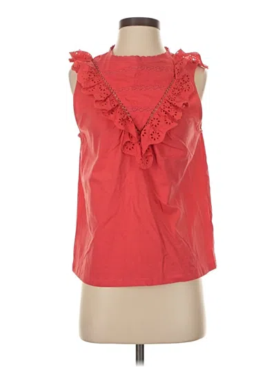 Pre-owned Jcrew Sleeveless Blouse In Red