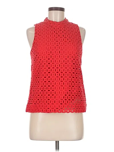 Pre-owned Jcrew Sleeveless Blouse In Red