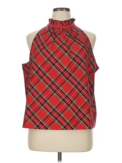 Pre-owned Jcrew Sleeveless Blouse In Red
