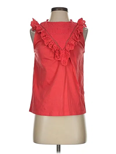 Pre-owned Jcrew Sleeveless Blouse In Red
