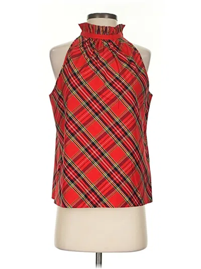 Pre-owned Jcrew Sleeveless Blouse In Red