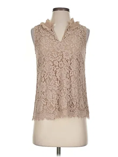 Pre-owned Jcrew Sleeveless Blouse In Tan