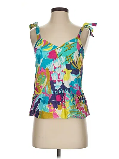 Pre-owned Jcrew Sleeveless Blouse In Teal