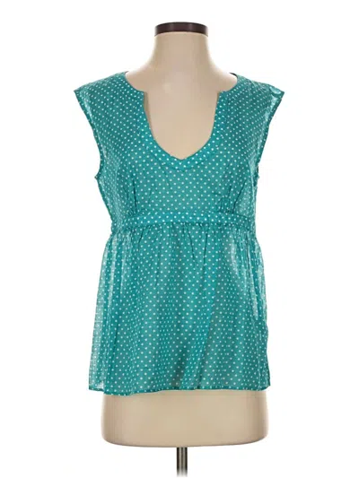 Pre-owned Jcrew Sleeveless Blouse In Teal