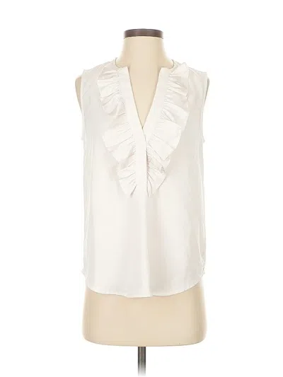 Pre-owned Jcrew Sleeveless Blouse In White