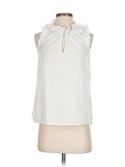 Pre-owned Jcrew Sleeveless Blouse In White