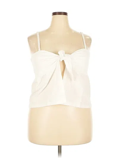 Jcrew Sleeveless Blouse In White
